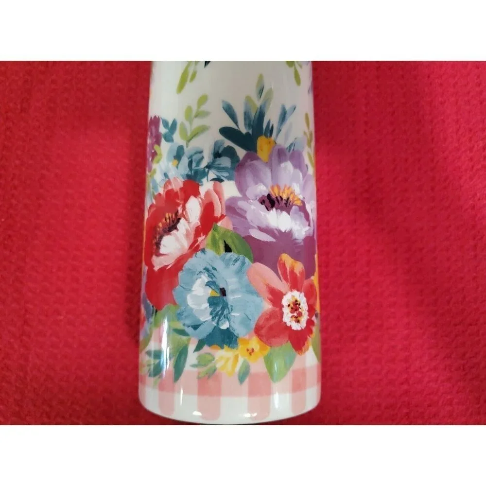 The Pioneer Woman Ceramic Rolling Pin Sweet Romance Blossom w/Acacia Handles NEW